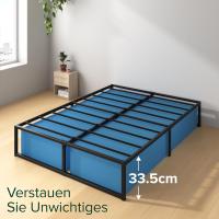 Cama Lorelai 100 x 200 cm Altura 36 cm con Espacio Almacenamiento Debajo la Cama Cama Metal Negro - details 13