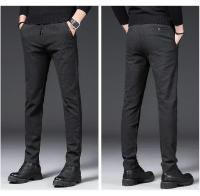 Pantalones de felpa de invierno para hombre, pantalones de negocios cálidos con cordón de terciopelo, gruesos, informales, elásticos - details 9