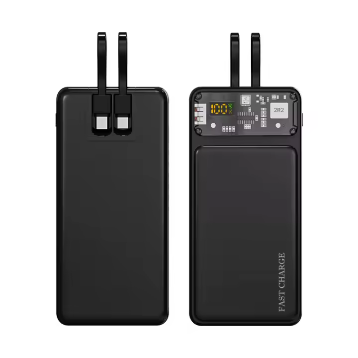 Carga móvil superrápida, 22,5 W, 5V4.5A,20000 mAh, incluye cable, diseño translúcido, pantalla LED - 1