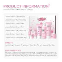 Set de Cuidado de la Piel de Sakura 7/5pcs Crema Facial, Serum, Limpiador de Piel, Protector Solar, Crema para los Ojos Caja de Regalo para Mujeres - details 5