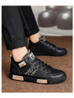 Zapatos para correr informales de verano para hombre, zapatillas altas transpirables, zapatillas de deporte de cuero de lujo para h - details 13