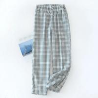 Pantalones de Pijama Informales para Hombre Ropa de Dormir de Algodón Suave con Cordón - details 2