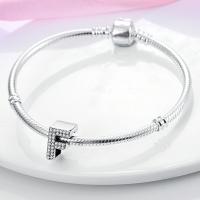 LAZA-abalorio de plata de ley 925 con 26 letras del alfabeto, abalorio de A-Z con nombre, compatible con Pulsera Original, collar, colgante, regalo de joyería - details 32