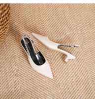 Xiaoxiangfeng-correa de cadena puntiaguda, tacón medio, zapatos individuales - details 27