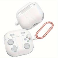 Funda protectora de silicona para AirPods 4 2024, diseño de controlador de juego, mosquetón antipérdida incluido, cubierta a prueba de golpes para auriculares - details 3
