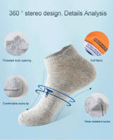 -tobilleros de verano para hombremedias deportivas con bordado finoresistentes al olorColor azul Klein5 pares - details 3