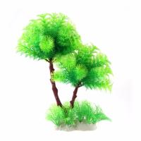Simulación de plástico para acuario, plantas de agua falsas verdes, accesorios para pecera, 1 unidad - details 1