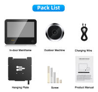 Timbre inalámbrico Ojo de gato, cámara de videovigilancia con WIFI, Radar, intercomunicador Visual gran angular de 1080 °, detección de movimiento PIR, 120 P - details 9