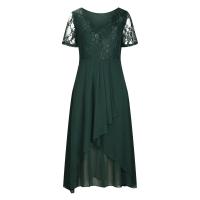 Vestido de verano a la moda con cuello en V, pantalón corto informal, vestidos de manga para mujer - details 5