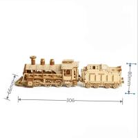 Rompecabezas de madera 3d para niños, conjunto de modelos de construcción mecánicos Montessori DIY, juguetes para construir motocicletas, dirigibles, coches, trenes - details 39