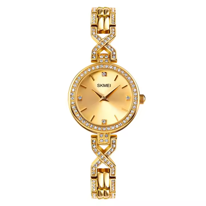 Reloj de Pulsera Elegante para Mujeres SKMEI con Piedras Preciosas y Diseño Creativo para Fiestas y Bodas Resistente al Agua con Batería Normal - 1