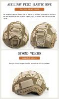 Accesorio de capucha para casco táctico de camuflaje, con cordón elástico - details 3