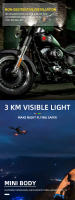 Luz de advertencia LED Universal para motocicleta, 7 colores, Mini USB, luz estroboscópica, bicicleta, avión, intermitente nocturno, indicador de señal de giro - details 2