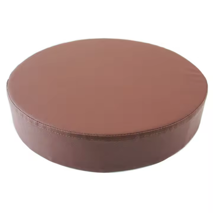 Práctico cojín redondo de cuero de estilo japonés, cojín de suelo lavable suave, cojín tapizado grueso para meditación, balcón - 1