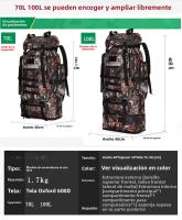 Bolsa de montañismo para deportes al aire libre de gran capacidad, mochila de senderismo y camping - details 4