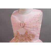 Vestido de princesa elegante de alta gama para niñas, ideal para presentaciones de piano infantiles. - details 3