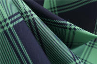Women plaid print long sleeve vintage a line party dress v neck - details 42