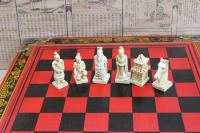 Ajedrez-juego creativo de escritorio tridimensional, Guerrero de terracota, piezas de ajedrez, tablero de ajedrez de madera - details 14