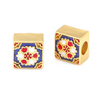 Pulseras de Brass Dorado Mate 4PCS Grande Agujero Abalorios para Hacer Joyas DIY - details 50