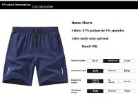 Pantalones Cortos de Secado Rápido de Sensación de Hielo para Hombres Ajuste Recto, Longitud Media, Material de Poliéster, Transpirable, Absorbente de Sudor para Verano, Báscula, Playa - details 8