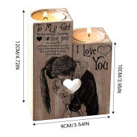 Portavelas de madera para vacaciones, estante de candelabro artesanal en forma de corazón duradero, regalo perfecto para mejores amigos - details 2