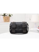 Bolso De Hombro Para Mujer Yogodlns Negro De Cuero Con Estilo Vintage Y Cráneos De Moda Con Hebels Bolso De Mano Cool - details 17