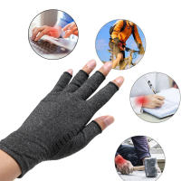 Guantes de cobre de compresión para artritis, guantes de cobre sin dedos para escritura por computadora y trabajo diario, alivio del dolor de manos y soporte - details 20
