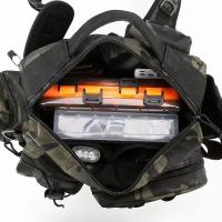 Bolso de cintura versátil para hombres, bolso de pecho, bolso cruzado de hombro para exteriores, bolso para cañas de pescar, bol - details 13