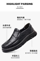Zapatos de Cuero para Hombres de Primavera Zapatos Formales de Negocios Casuales con Suela Gruesa - details 7