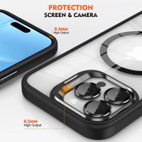 Funda de teléfono magnética de lujo a prueba de golpes para iPhone 15, 16, 14, 13, 12, 11 Pro Max, Funda protectora de lente de cristal con soporte Magsafe - details 6
