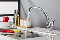 Grifo de latón, grifo mezclador de fregadero de cocina con caño giratorio de un solo mango frío y caliente, grifos de lavabo - details 2