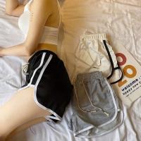 Deportes mujeres verano 2025 nuevo Color caramelo Anti vaciado pantalones cortos ajustados Casual señora cintura elástica Pantalones cortos de playa - details 13