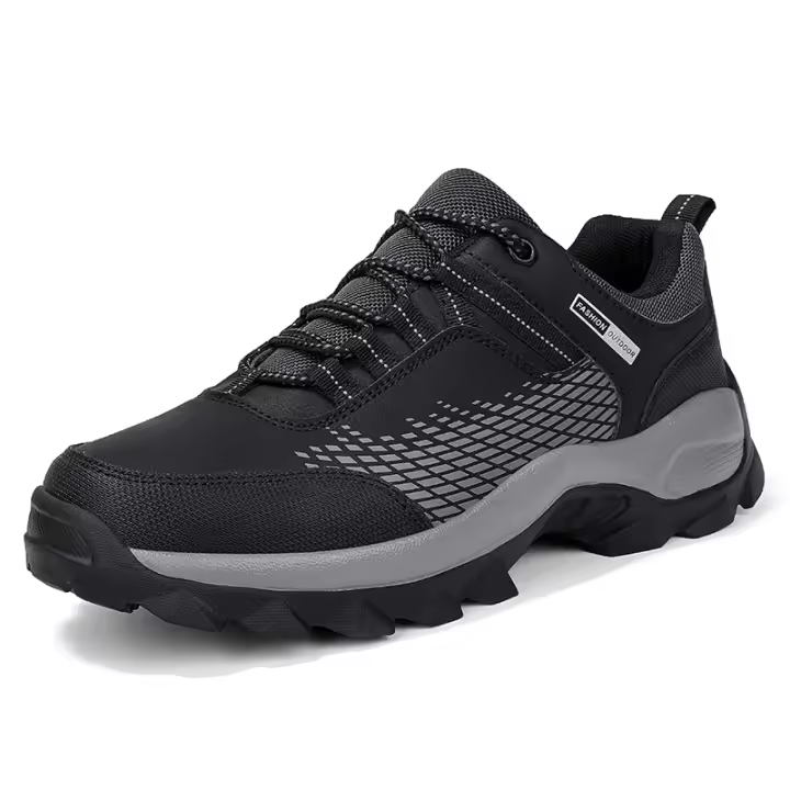 Zapatillas de deporte para hombre, zapatos de senderismo, botas de montaña al aire libre, zapatos de senderismo con cordones de moda con parte inferior gruesa - 1