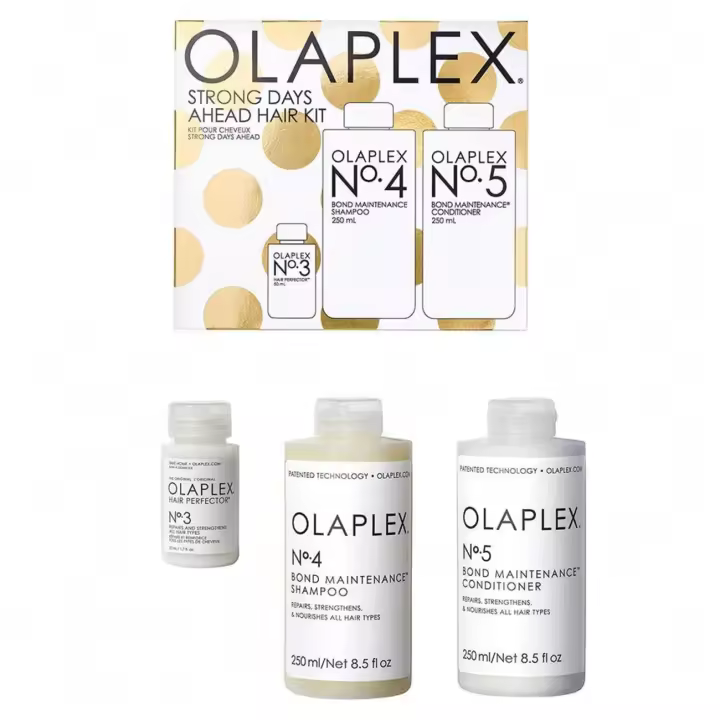 Kit de cuidado del cabello Olaplex Strong Days Ahead No. 3, 4, 5, Hidrata, Suaviza, Fortalece, Resulta en un cabello visiblemente saludable, Para todo el cabello - 1