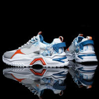 Zapatos masculinos nuevos zapatos deportivos con superficie de malla transpirable zapatos de moda para correr con suela gruesa para hombres blancos - details 4