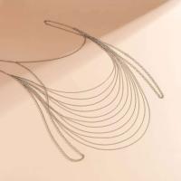 Cadena de Pecho de Metal Dorado con Flecos Joyería de Encanto para Mujer 2023 - details 3