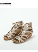 Sandalias romanas de cuña estilo étnico retro de tacón medio con boca de pez para mujer, verano 2025 - details 7