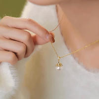 Elegante Collar de Perlas de Agua Dulce Natural de Oro 18K con Certificado - details 3