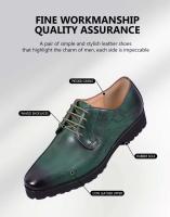 Zapatos de hombre con zapato completo con capa de punta de piel de vaca de nuevo estilo de moda - details 7