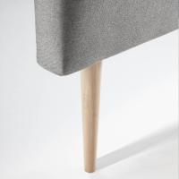 Mueble de Cama de Cabeza de Alta Calidad Tela Gris 140X100 Diseño Distintivo - details 2
