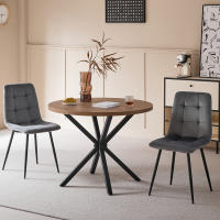 EGOONM-sillas tapizadas para comedor, asientos de diseño con respaldo, asiento de terciopelo, marco de Metal para cocina y sala de estar, 2/4 unidades - details 1