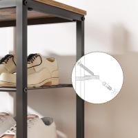 10 Niveles Recibidores Entrada, para 40 Pares con Estantes Metálicos, Duradero y Estable, para Entradas, Pasillo, Dormitorios, Marrón Vintage XSS10BR - details 13