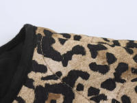 TRAFZA-abrigo de algodón con estampado de leopardo para mujer, abrigo holgado informal de manga larga con bolsillos y una hilera de botones, para invierno, 2024 - details 9