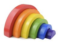 Juguete de madera Montessori para niños, bloques de construcción de arcoíris, juego de equilibrio de apilado creativo - details 0