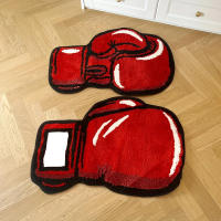 Alfombra De Boxeo Roja Para Dos Manos Alfombra Antideslizante Para Sala De Estar Alfombra De Dormitorio Estilo Chic Para El Pasillo Decoración Aestética Para El Hogar - details 1