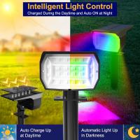 Luces Solares LED Exterior Jardin [8 Paquete/72LED], LED Exterior Solares Potente Impermeable Lampara Luz Solar Exterior Iluminacion para Suelo Exteriores, Blanco Calida - details 36