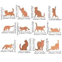 Nueva Torre de madera de juguete para gatos, adorno apilable para gatos, Mini regalos bonitos para gatos de yoga de escritorio - details 0