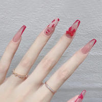 Cubierta completa de manicura extraíble, decoración de uñas, prensa en uñas largas, tipo de pegamento - details 2