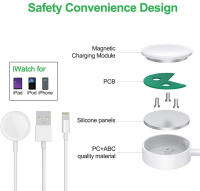 Cargador para Apple Watch Compatible con iWatch SeriesSE 7/6/5/4/3/2/1, cargador 2 en 1 con Cable de iluminación de carga rápida - details 1