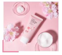 Limpiador Sakura, espuma rica, limpieza profunda, elimina la grasa, mejora la crema de lavado de cara grasa, hidratante suave, elimina el limpiador de espinillas - details 8